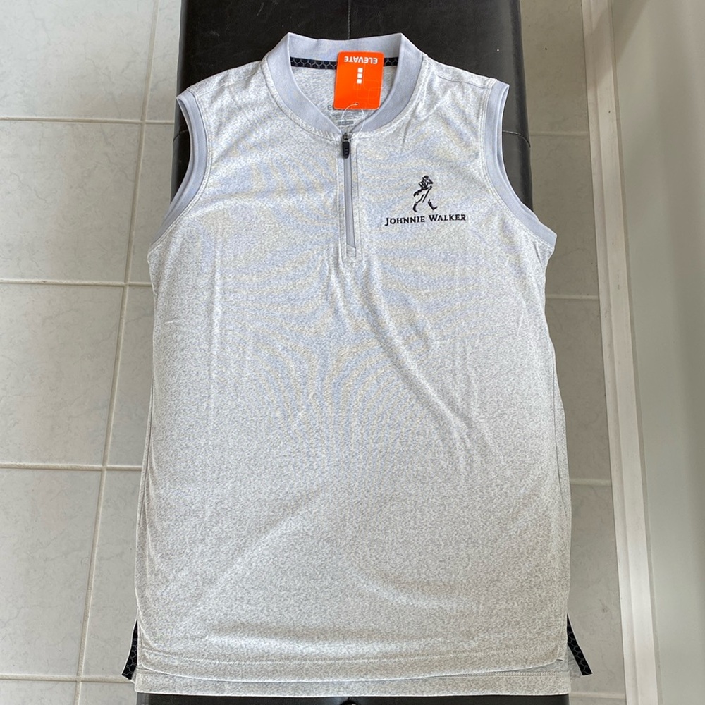 NWT “Johnny Walker” Elevate Women’s Golf Sleeveless Polo: Perfect Pub / Bar Golf